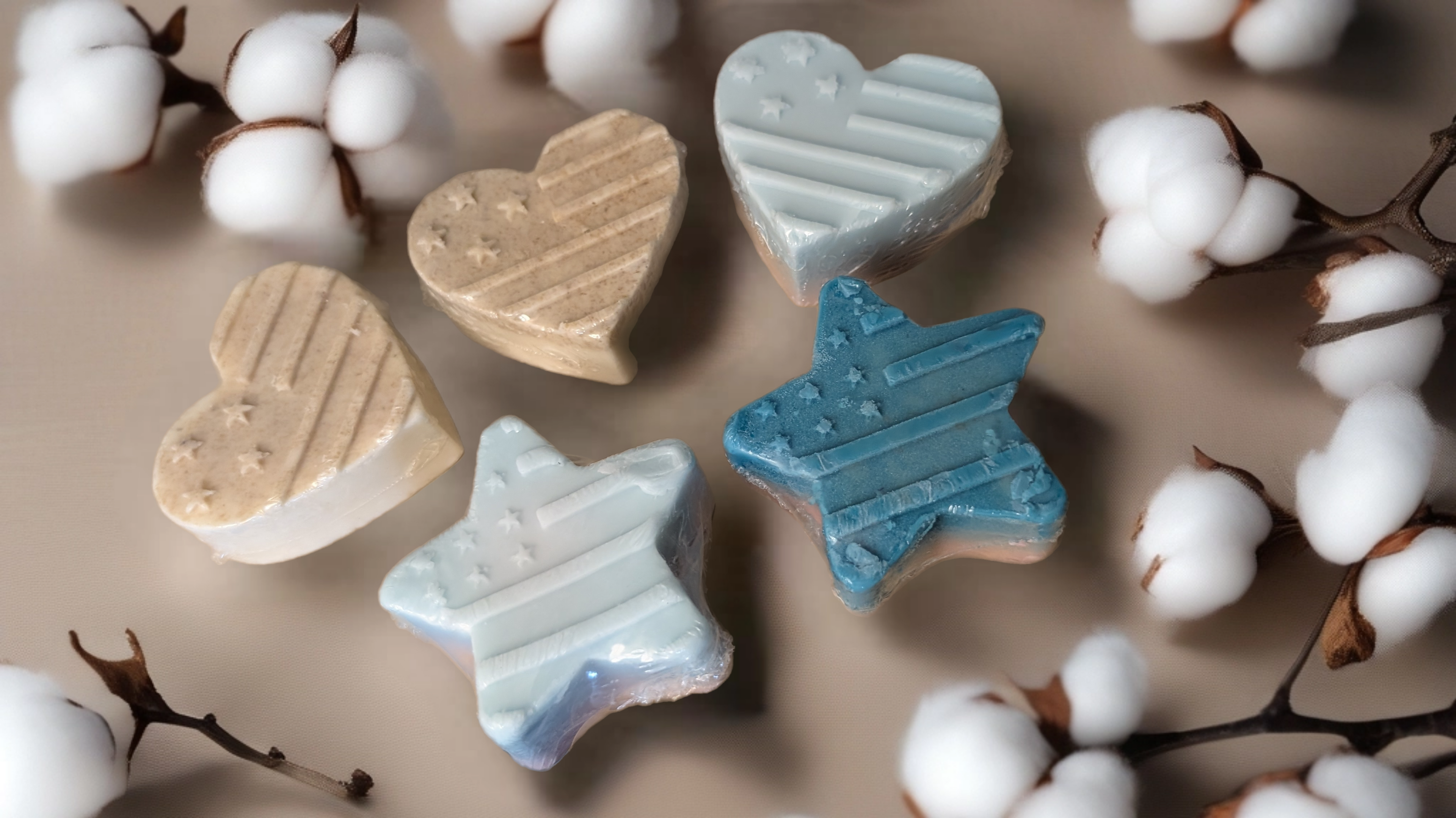 5 NATURAL SOAP (USA FLAG THEME OAT)